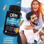 Lymphatic Drainage Capsules Supplements Support with Echinacea Ginger Dandelion Detox Lymphatic System