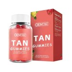 Vitamin Tanning Gummy Supplement Organic for Glowing Skin Beautiful Dark Skin Care Vegan Herbal Extract