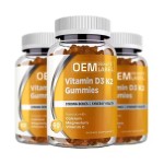 Biological Gummy Vitamins D3 K2 Calcium Mk7 Supplement Bone and Muscle Support Exercise Energy Supplement