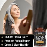 Pure Black Cumin Seed Oil Capsules - Cold-Pressed, Gluten-Free, Immune & Liver Health Support