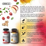 Organic Apple Cider Vinegar Gummies with Turmeric for Weight Loss and Immune Support 60 Gummies
