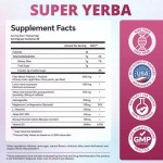 OEM Super Yerba Powder - Raspberry Lemonade Ashwagandha Mushroom Magnesium Vitamin D3 - Energy Focus Gut Support Supplement