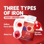Vegan Iron Gummy Vitamin Supplement VC DHA Adult Children Blood Wash Agent Immune Health Supplement