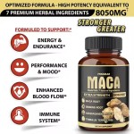 Ashwagandha & Organic Maca Root Capsules: Strong Man Herbal Supplement Designed for Adult Stamina, Hormonal Balance
