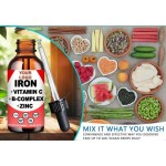 Ferrous Iron Drops with Vitamin C & B-Complex - 98% Absorption, Energy Boost for Adult Daily Wellness