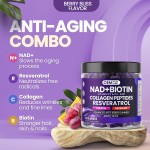 Resveratrol, Berberine, Biotin, NAD Gummy, Collagen, Zinc, Vitamin K2 & D3, Used for Hair, Skin, Nails, Joints