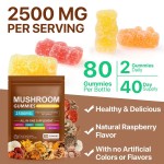 Shiitake Organic Mushroom Blend in a Smart Brain Supplement Mushroom Gummy with Ashwagandha to Enhance Memory