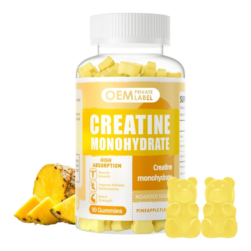 High Strength 5000mg Creatine Monohydrate Gummies - OEM Pre-Workout Supplements