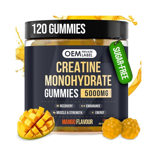 Private Label Pre Workout Supplement Creatine Monohydrate Energy Gummy Creatine Gummies for Muscle Growth and Energy Boost