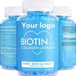 Customized Vegan Apple Cider Vinegar Gummies with Biotin 5000mcg, Collagen and Vitamin C for Hair and Skin Support