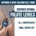 OEM/ODM 15mg L-Methylfolate Plus B12 MethylFolate Drops Oral Liquid Vitamins Supplements for Immune Health Brain for Newborns