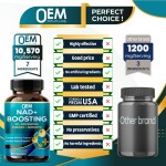 OEM Premium NAD+ Supplement with Trans Resveratrol, Berberine, Quercetin, Fisetin, and Milk Thistle for Enhanced Cellular Health