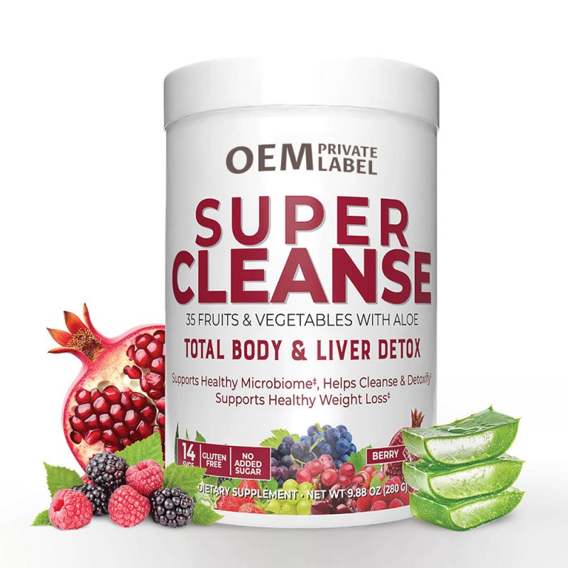 Intestinal Cleansing Green Powder Fruits and Vegetables Healthy Digestive System Liver Detoxification Drink Powder