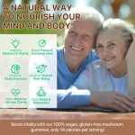 Shiitake Organic Mushroom Blend in a Smart Brain Supplement Mushroom Gummy with Ashwagandha to Enhance Memory