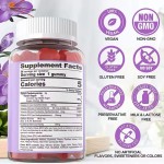 Saffron Extract Gummies Supplement for Adults Rhodiola Rosea Lemon Balm GABA Supplements Beauty Not for Pregnant Women