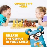 Halal Natural Organic Omega 3 DHA Children's Soft Gummy Candy Vitamin and Brain Support Focus Improvement