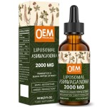 Pure Natural Ashwagandha Extract Drops 2000mg with Black Pepper for Stress Relief and Energy Boost