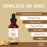 Maca Root Oral Liquid Drops Natural Supplement for Women Men Supports Hormone Balance Mood Energy Fitness Antioxidant