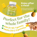 OEM Calcium Magnesium Zinc Gummies Supplement for Stress Relief & Sleep Support - Sugar Free Pineapple Gummies for Kids & Adults