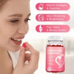 Wholesale Skin Whitening Lightening Gummies with VC Vitamin E L-glutathion Collagen Supplement