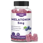Melatonin Gummies 5mg Deep Sleep Gummy Candy Food Supplements for Promotes Brain Relaxation