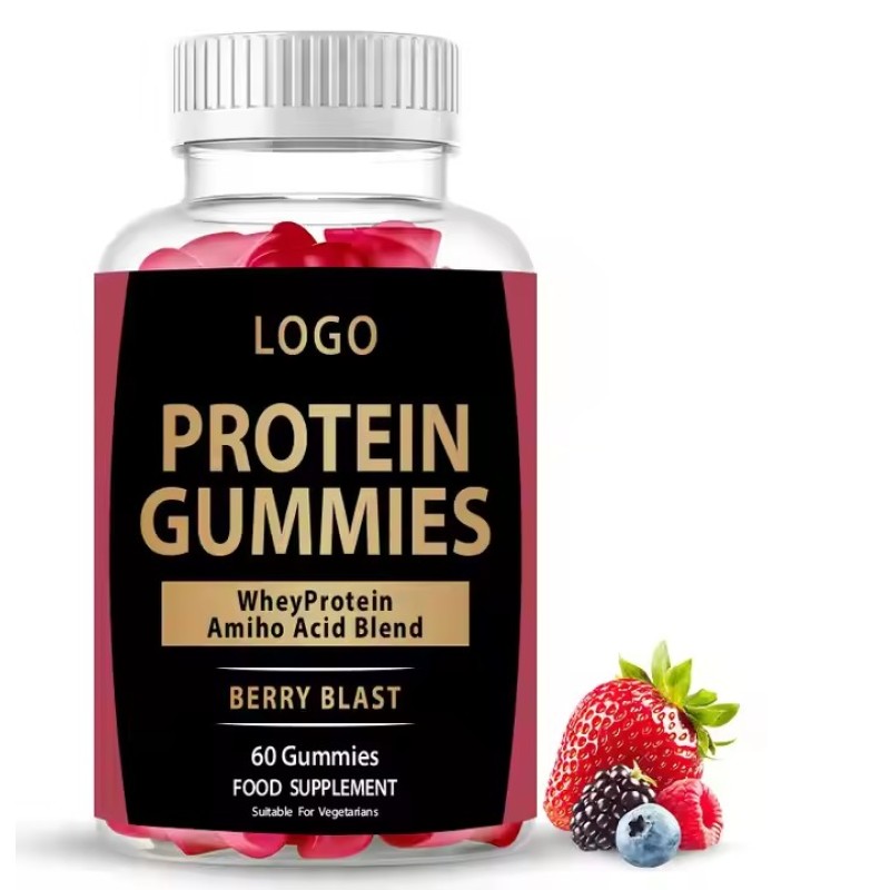 Whey Protein Gummies - Mixed Berry Flavour High Protein Per Serving No Sugar Vegetarian Convenient Whey Protein Supplement