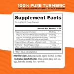 Turmeric Curcumin Capsules Natural Joint Support Nutritional Supplement Adult Antioxidant Vegan