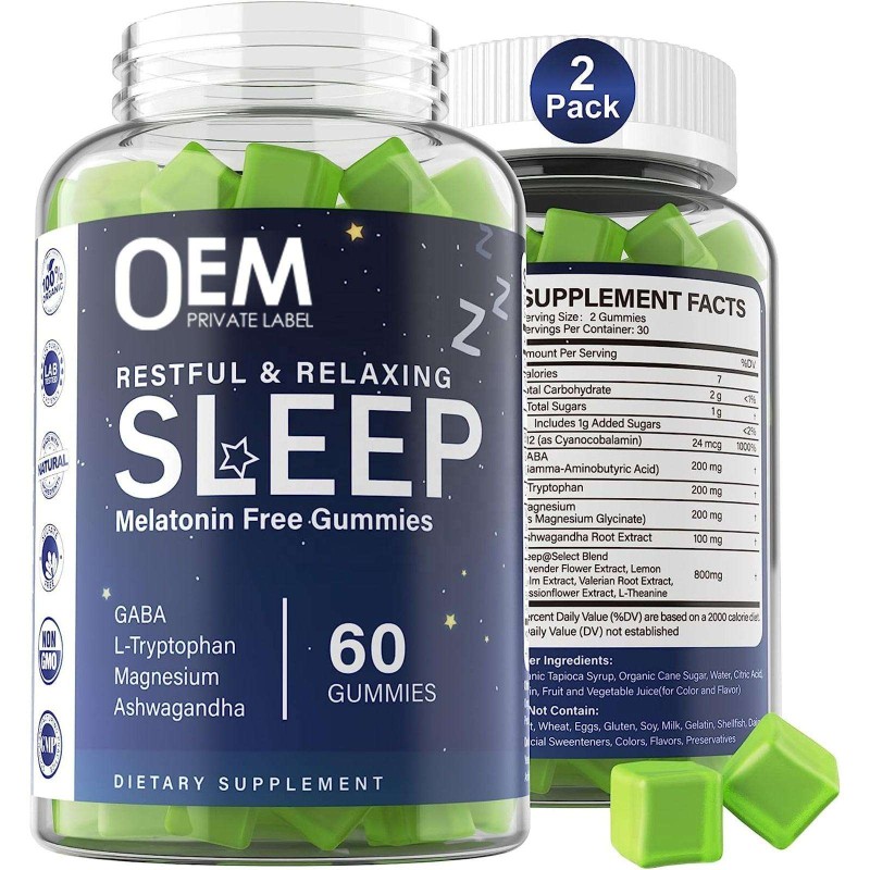 OEM/ODM Private Label Vegan Melatonin Gummies for Sleep Aid and Relaxation
