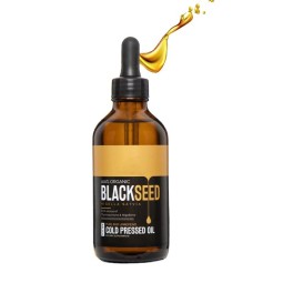 Organic Black Seed Oil Liquid Drops - Cold-Pressed Immune Support Supplement, Natural Wellness Booster