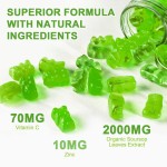 Organic 2000mg Soursop Graviola Gummies with Vitamin C & Zinc, Sugar-Free, Private Label