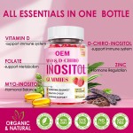 Wholesale Myo-inositol & D-chiro Inositol Gummies for Hormonal Balance & Ovarian Health with Vitamins D