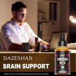 Iron & Vitamin B12 Liquid Drops with MCT Oil - 98% Absorption, Anemia Relief for Adult Daily Nutrition
