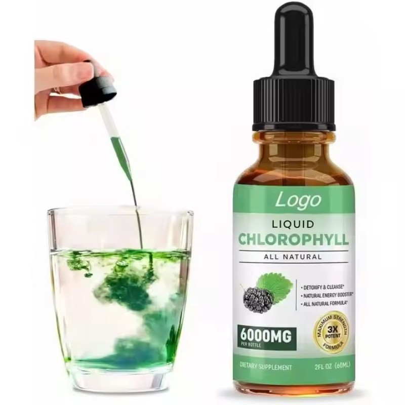 Private Label Factory Supply Chlorophyll Drops Support Body Green Vitamins 2 Droppers Keep Body Health