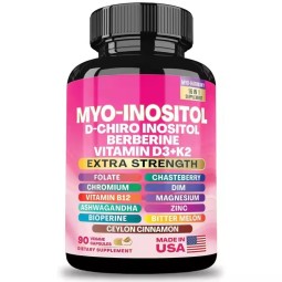 Female Supplement Inositol Berberine D-Chiro Inositol Capsules Support Estrogen Metabolism and Hormone Balance