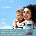 Immune Support Mushroom Gummies - 10 Mixed Mushrooms  for Defense & Energy Boost, Natural Supplement