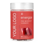 Organic BCAA and L-Carnitine Pre-Workout Energy Gummies for Focus and Endurance Vitamins Supplement