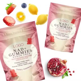 NAD+ Supplement Sugar-Free Organic Gummies with Vitamin B3 Niacinamide Boosts Energy Regeneration for Adults Newborns Excluded