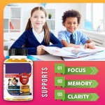 High Brain Memory Gummy Brain Focus Booster Gummy with Vitamins Children's Brain Health Gummy Improve Concentration