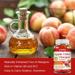 Apple Cider Vinegar Keto Gummies for Weight Loss - Slimming Flat Tummy & Fat Burner Supplement - Natural ACV Ketogenic Diet