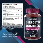 OEM Organic Sugar-Free Quercetin Gummies with Vitamin C, Elderberry & Zinc  Immune Support