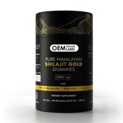 Premium Himalayan Shilajit Gummy Supplement With Fulvic Acid and Dietary Fiber for Energy Support