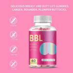 Natural Fenugreek Motherwort Dong Quai Butt Enhancement Gummies for Women Hip Lifting Firming Plumping Supplement