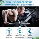 Creatine Gummies 15000mg Creatine Hydrochloride Supplements for Gym Muscle Growth Sports Nutrition Gummy Candy