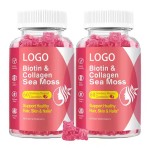 Multi-Nutrient Collagen Biotin Gummies - Strawberry Flavor for Skin Elasticity & Hair Strength