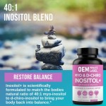 OEM Premium Myo-Inositol & D-Chiro Inositol Capsules for Women's Hormonal Balance with Folate Vitamin Supplement