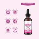 Women's Collagen Drop Oral Liquid Biotin Hair Care Products Support Adult Men Healthy Nails and Skin and Anti-aging