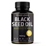 Organic Cold Pressed Vegan Gummy Candy Dietary Supplement Antioxidant Support Vitamin-rich Black Cumin Seed Oil Nigella Sativa