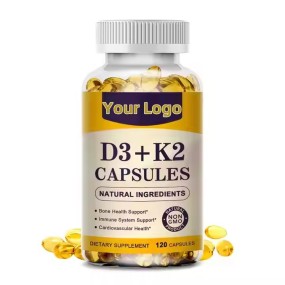 OEM Private Label Vitamin D3+K2 Softgels Capsules Supplements for Bone Health and Immune Support