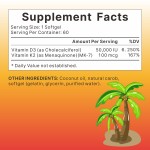 Vitamin D3 Capsules - Supports Bone Health & Immune Boost, High Potency for Adults