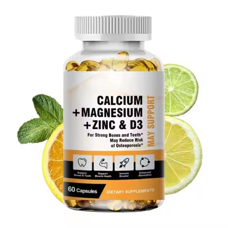 Vegan Calcium Vitamin D3 K2 MK7 Soft Capsules 5000iu Vitamin D3 K2 Soft Capsules Antioxidant Improves Immunity Multivitamin